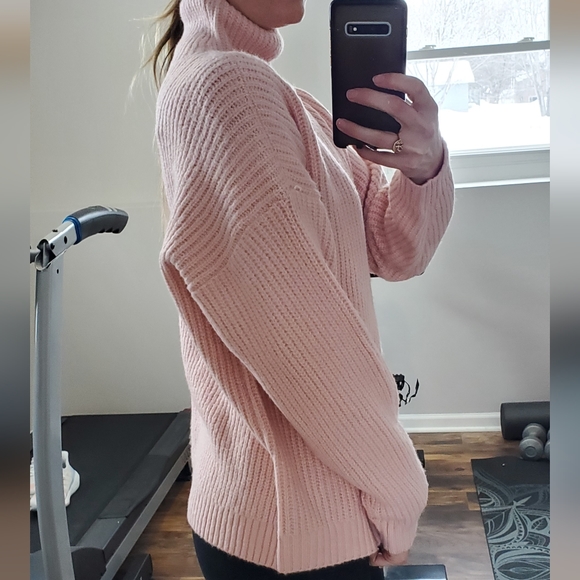 STYLE & CO Pink Chunky Turtleneck Sweater - Picture 6 of 9